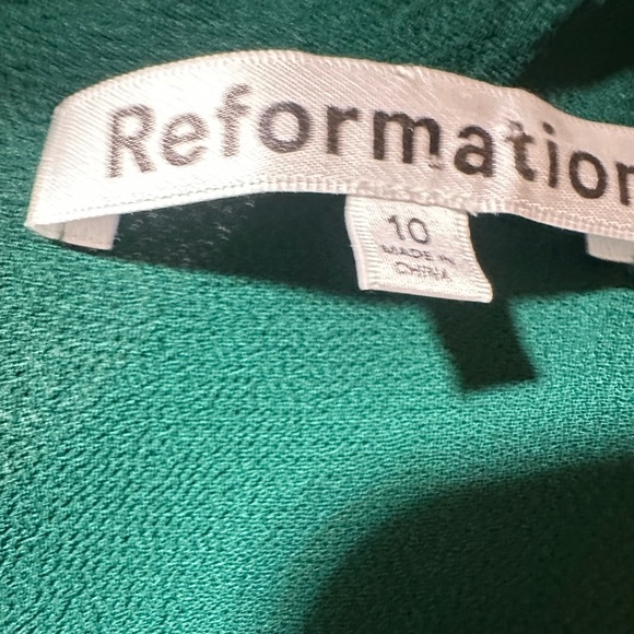 Reformation Asymmetrical Teal Dress - Picture 6 of 12